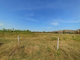 Empty residential land with natural scenery and blue sky