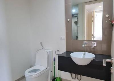 Modern bathroom interior with sanitary installations