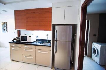 Modern kitchen with stainless steel appliances