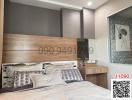 Modern and cozy bedroom interior design with plush bedding and elegant decor