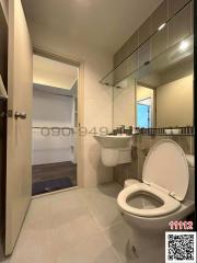 Clean and modern bathroom interior with white fixtures