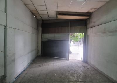 Spacious empty commercial space with large front entrance