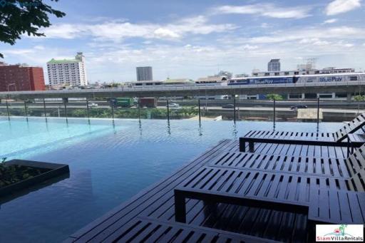 Teal Sathorn- Taksin  City Views from the 27th Floor of this Furnished Three Bedroom Condo in Wongwian Yai