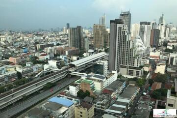 Teal Sathorn- Taksin  City Views from the 27th Floor of this Furnished Three Bedroom Condo in Wongwian Yai