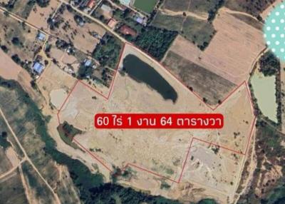 Aerial view of a large property with demarcated boundaries