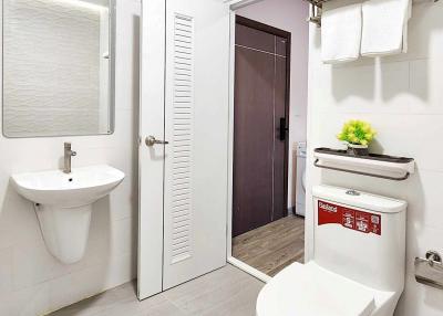 Modern white bathroom with clean design
