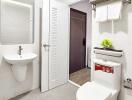 Modern white bathroom with clean design