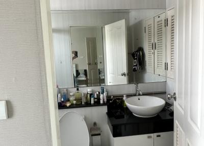 Modern bathroom with white interior design