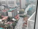 City view from a high-rise apartment