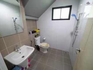 Clean modern bathroom with a window