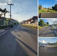 Peaceful residential neighborhood with paved streets and houses