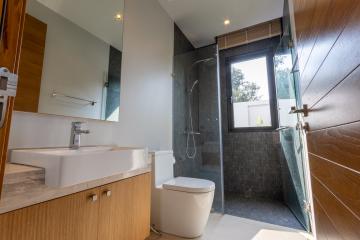 Modern bathroom with natural light