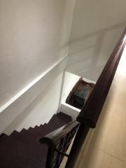 Wooden bannister and stairs in a residential property
