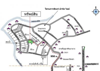 Map layout of a property development plan