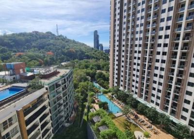High-rise residential buildings with pool and greenery view