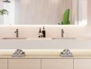 Modern minimalist bathroom sink with clean design
