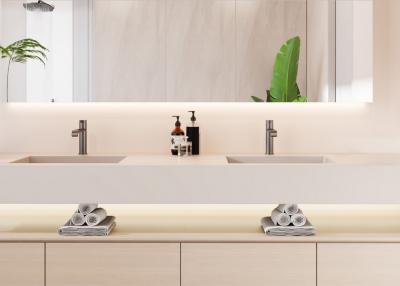 Modern minimalist bathroom sink with clean design