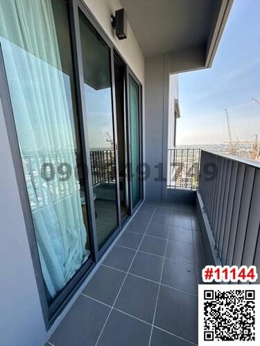 Balcony with a view and floor-to-ceiling sliding doors