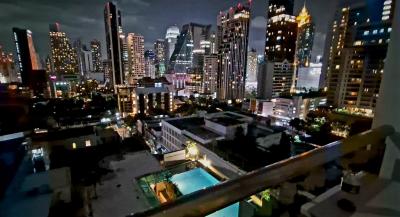 City View from Balcony at Night