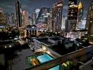 City View from Balcony at Night