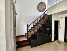 Modern staircase in a well-lit home interior