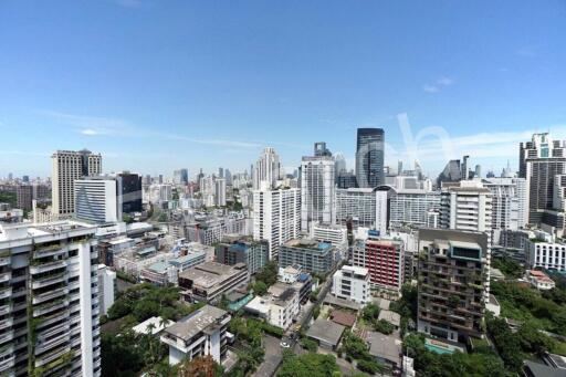 Panoramic cityscape view from a high-rise building