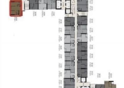 Architectural blueprint of a 2 bedroom, 2 bathroom apartment on the 30th floor