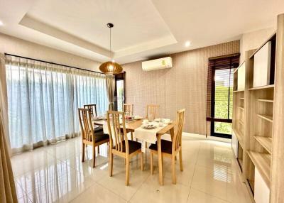 Bright and modern dining room with open layout