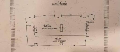 Architectural blueprint of a building layout