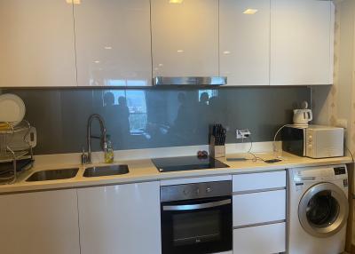 Modern kitchen interior with integrated appliances
