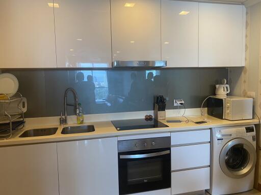 Modern kitchen interior with integrated appliances