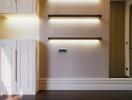 Modern hallway interior with built-in LED lighting