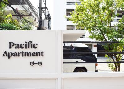 Exterior view of Pacific Apartment entrance