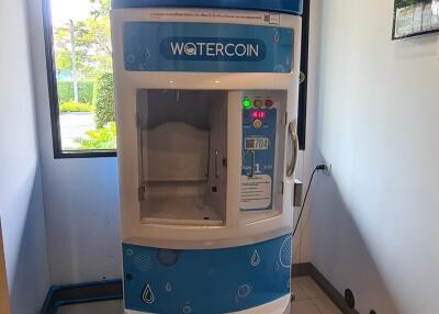 Water vending machine inside a building