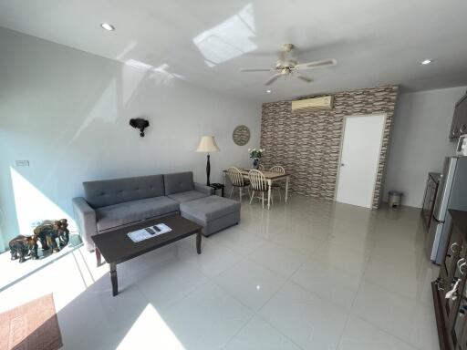 Spacious and modern living room with natural light