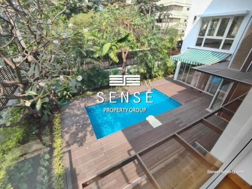 Sapcious house 4 bed for rent in thong lor