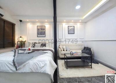 Modern bedroom with elegant interior design