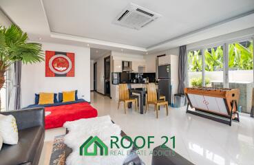 For SALE The Pool Villa Modern Style 2 Bedrooms 2 Bathrooms 102.5 Sqm only 3 km from Jomtien beach / S-0766K