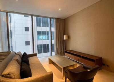 Contemporary living room with natural light