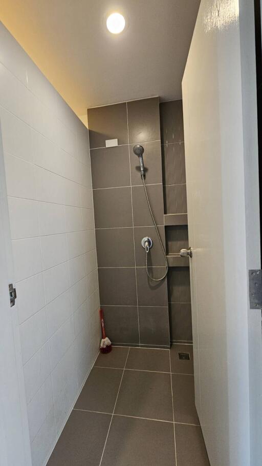 Modern bathroom interior with shower