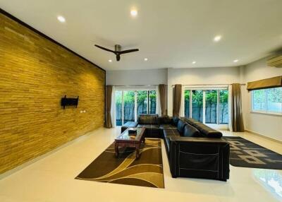 Spacious and modern living room with stylish interior design