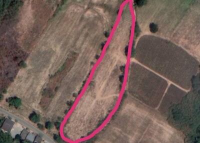 Aerial view of a land plot for sale