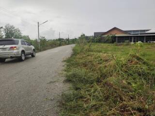 Exterior view of a house with adjacent road and a parked car