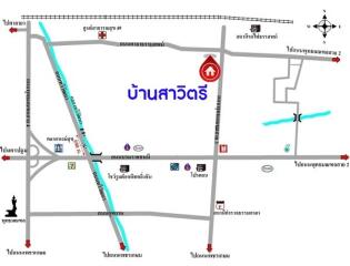 Illustrative map of local area with roads and landmarks