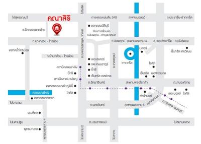 Accessibility map of a local area showing nearby amenities and street names