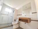 Bright and clean bathroom with modern fixtures