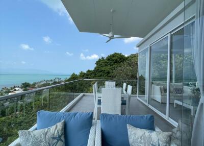 Exclusive Top Floor Corner Apartment with Panoramic Sea Views in Bang Por