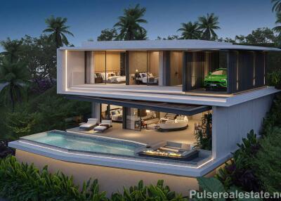 Luxury 3-Bedroom Panoramic Mountain View Infinity Pool Villa in the Hills of Layan, Phuket