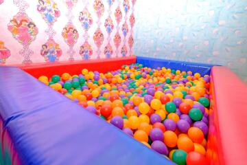 Colorful ball pit in a children