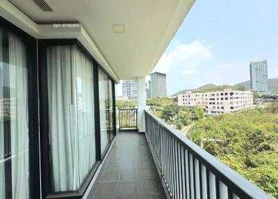 Spacious balcony with city view and ample natural light